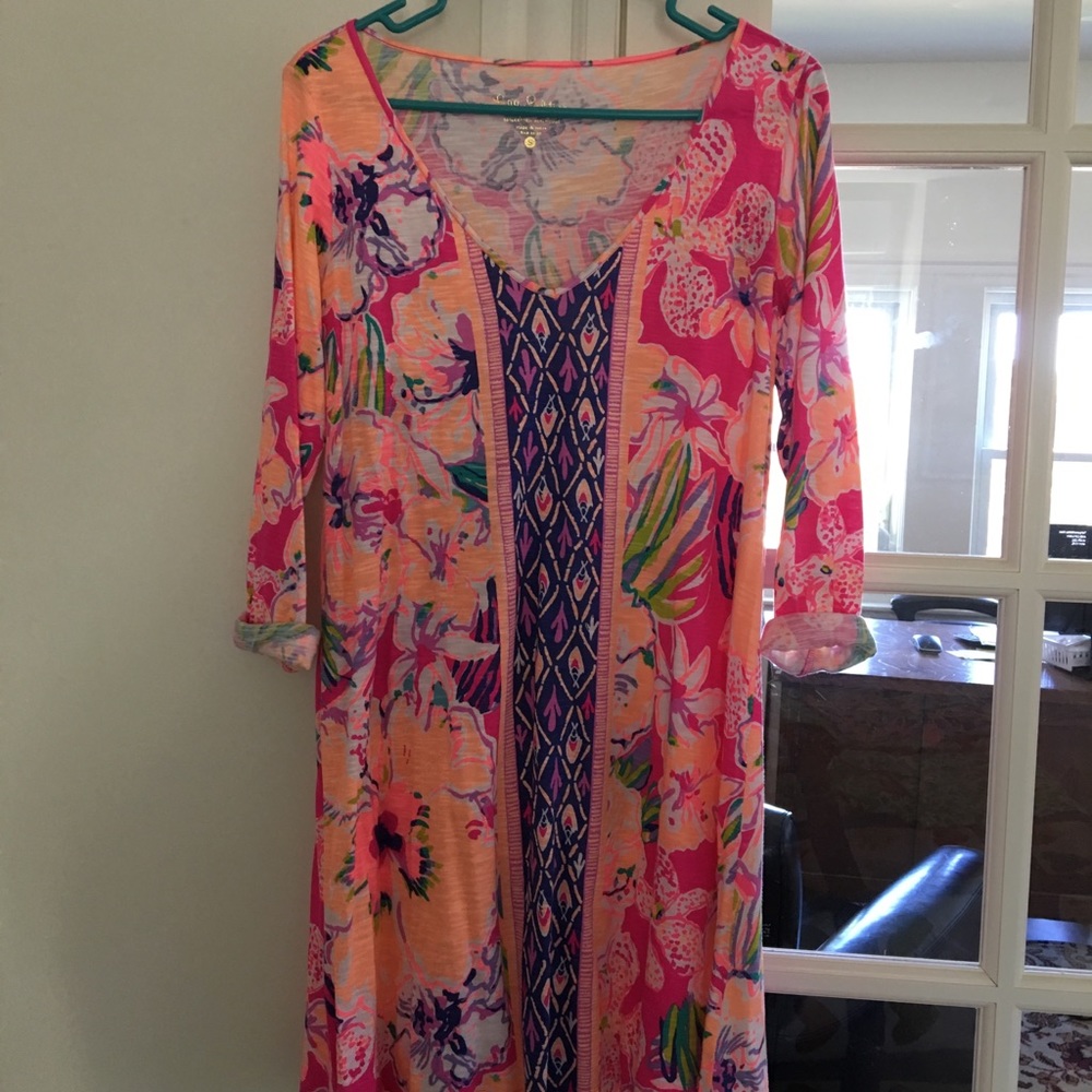 Paradis Dress in Magenta Tipping Point (S)
